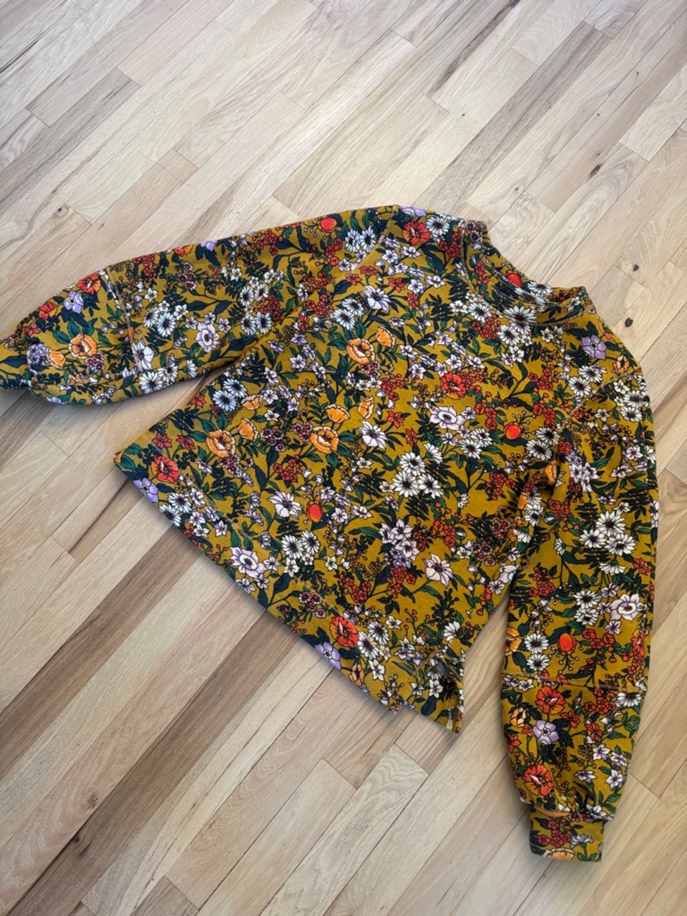 Anthropologie Maeve Floral Wildflower Sweatshirt Anthropologie Floral S - Picture 3 of 9